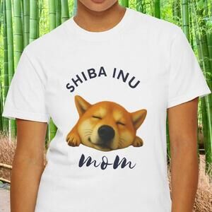 Shiba Inu Mom T Shirt, Cute Sleeping Shiba Shirt, Dog Mom Shirt